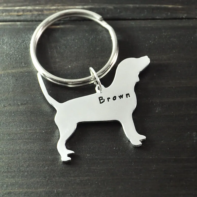 

Beagle keychain dog key chain alloy hand cut Beagle pendant beautiful charm