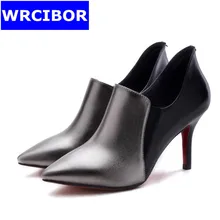 2017 woman shoes fashion women pumps red bottom high heels shoes Mixed color womens pointed toe Thin heels career women’s pumps