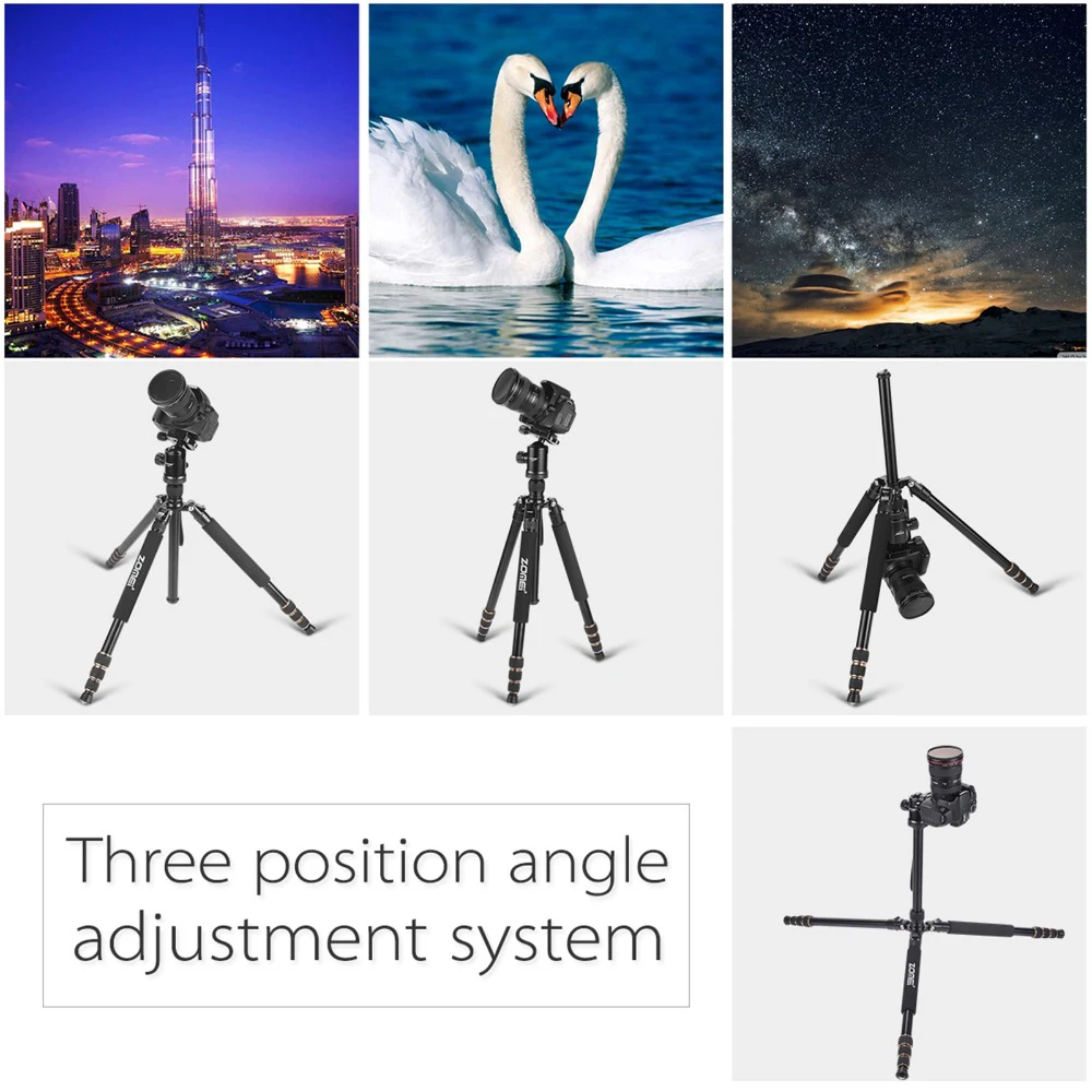  Zomei Z668 Professional Photographic Travel Compact Aluminum Heavy Duty Tripod Monopod&Ball Head fo