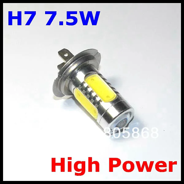 Лидер продаж H7 7,5 w с объективом супер яркие Автомобильные светодиодные Передние фары h7 светодиодные высокий низкий светильник тумана Лампа накаливания свет 12v