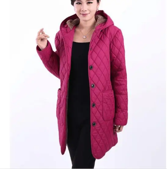 

Padded jacket New winter fertilizer to increase middle-aged plus velvet hooded winter coat jacket 92398 Size XL-6XL