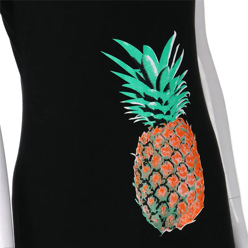 Women Maternity Pregnant Sleeveless T shirt Funny Pineapple Printed TeeTop Summer Clothing For photography photo shoot Plus Size (4)