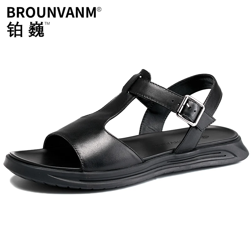 Brand New US 6-9 Fashion Buckle Strap Pure Black Trendy Sandals Cool Man Summer Driving Casual Shoes Outdoor Beach Shoes Brand New US 6-9 Fashion Buckle Strap Pure Black Trendy Sandals Cool Man Summer Driving Casual Shoes Outdoor Beach Shoes