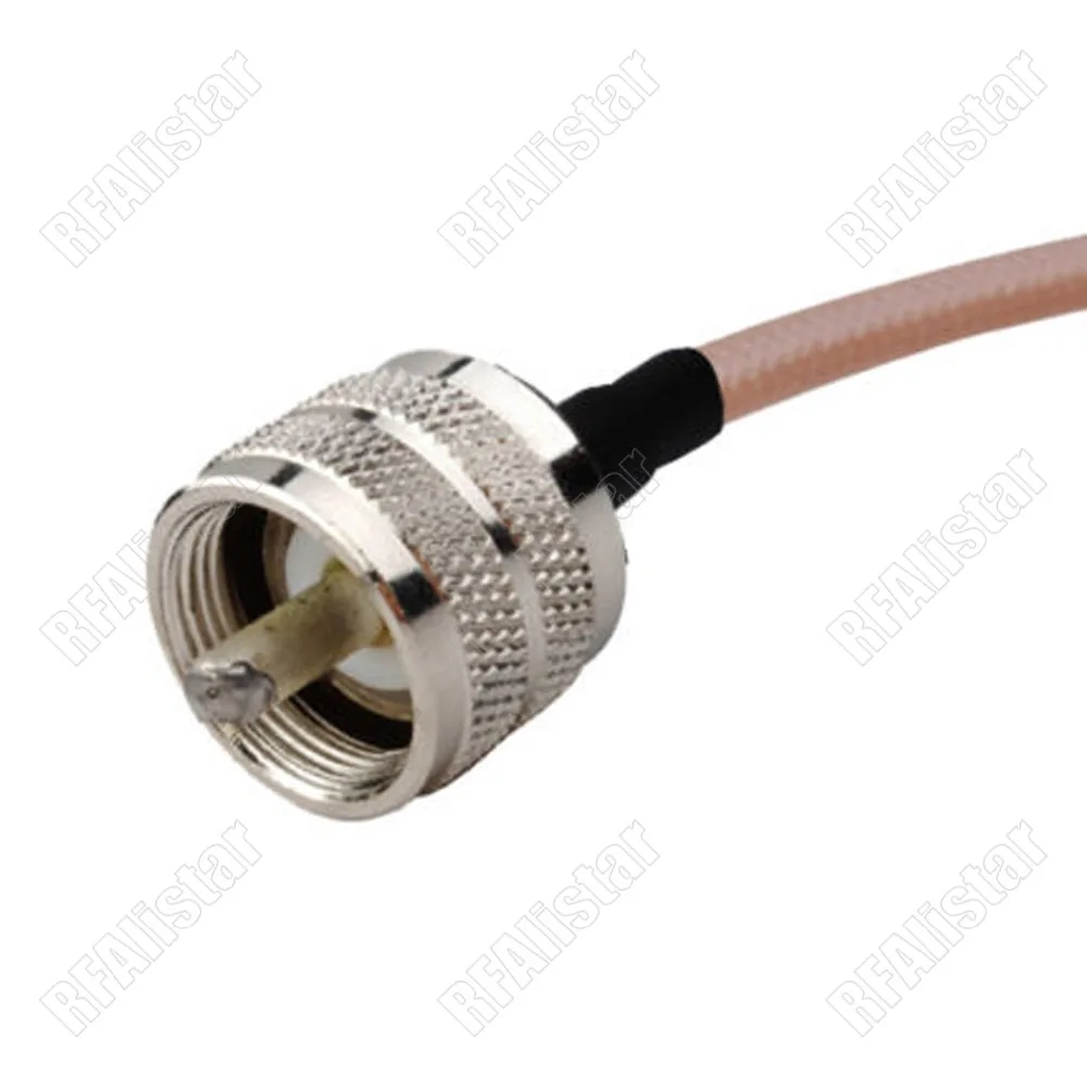 UHF Тип гнездовой разъем SO239 к Male PL259 RG142 RF адаптер коаксиальный ОТРЕЗОК кабеля