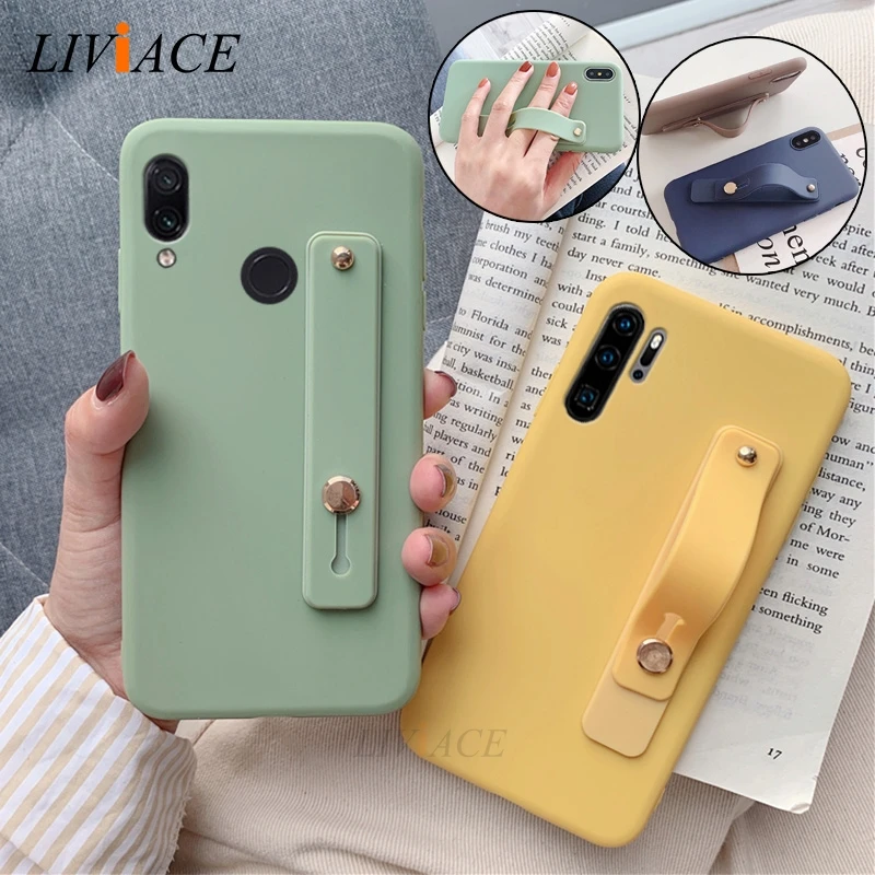Силиконовый чехол с ремешком на запястье для huawei p30 p20 lite pro p8 p9 p10 p smart plus 2017 2018 2019 Держатель подставка мягкий чехол|Специальные чехлы| | АлиЭкспресс