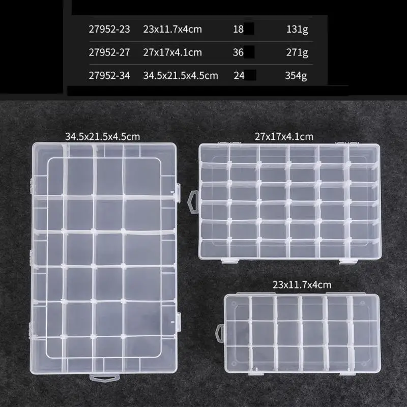 18/24/36 контейнер для рыболовных приманок приманки снасти ящик для хранения сумка Портативный прозрачный Пластик рыболовные снасти