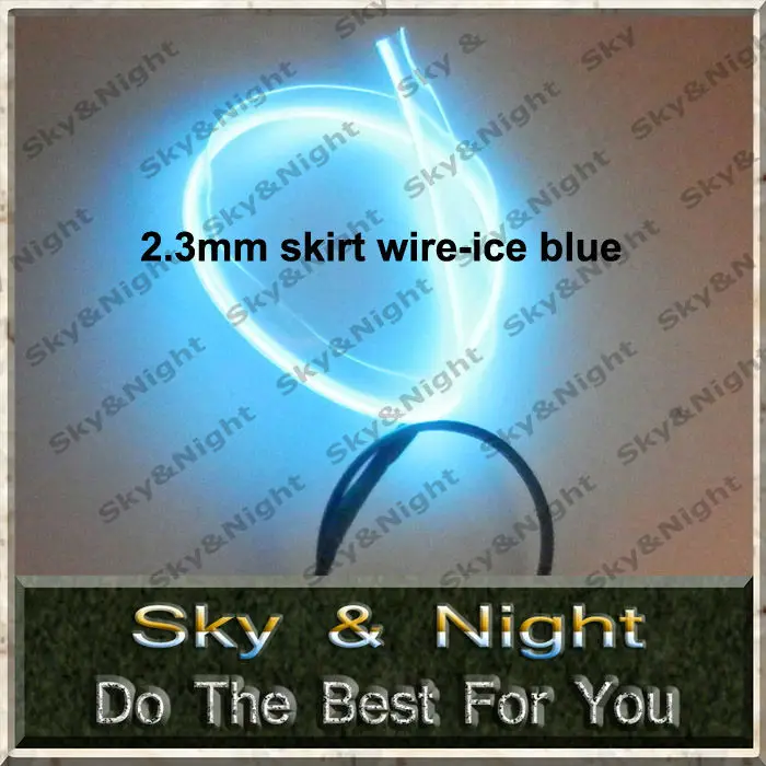 Special Price sewable neon welted el/flexible el wire 100M-2.3mm diameter+free shipping with ten colors for option