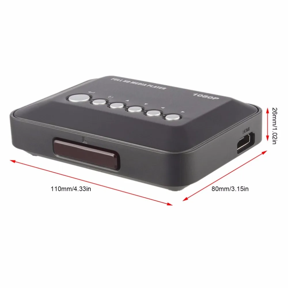 Kebidumei USB 2,0 1080P HD SD/MMC ТВ видео SD MMC RMVB MP3 5 в 2A мульти ТВ USB HDMI медиаплеер коробка с ИК-пультом дистанционного управления