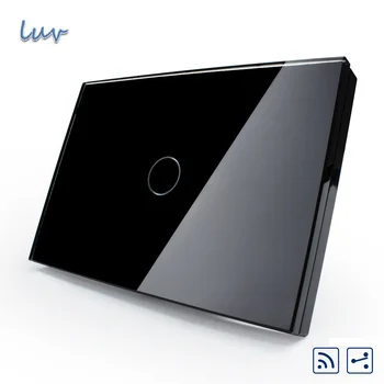 

Livolo Black Pearl Crystal Glass Panel Smart Switch, VL-C301SR-82,US/AU, 2-Way Digital Wireless Remote Home Light Switch