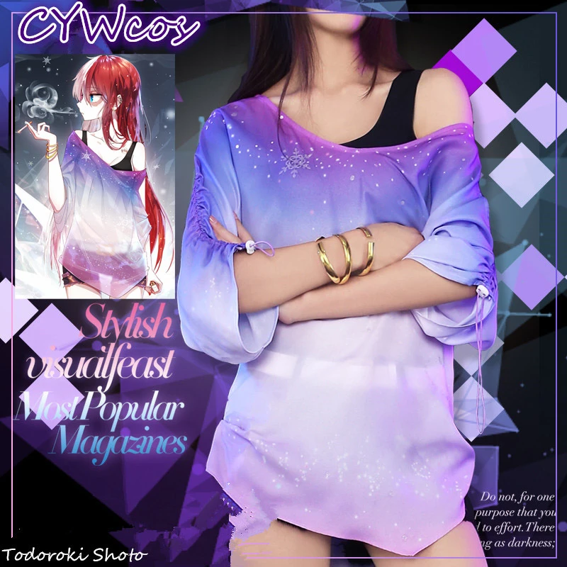 Женский костюм для косплея Little Hero Todoroki Shoto My academic повседневные костюмы жилет +