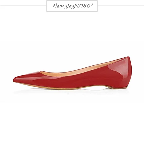 Balalla/классическая женская обувь на плоской подошве; Zapatos De Mujer; Цвет телесный, красный, кофейный; сезон осень; вечерние женские балетки; женская повседневная обувь; большие размеры 45, 42