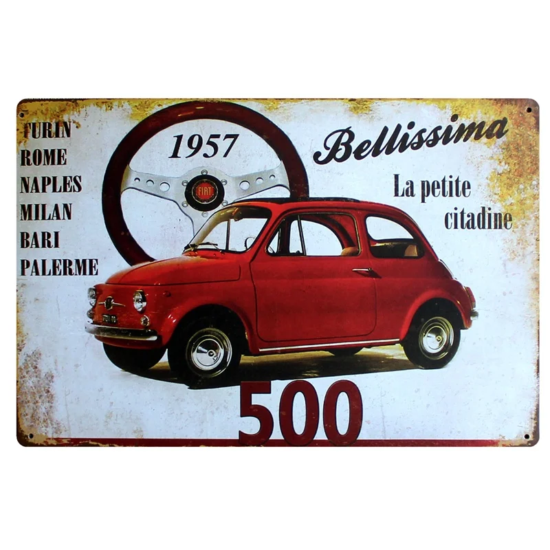 Винтажная Автомобильная жестяная вывеска, металлическая ретро-картина, настенная вывеска, домашний арт, декор для гаража, Куадрос, 30X20 см, A-5574 - Цвет: 5581