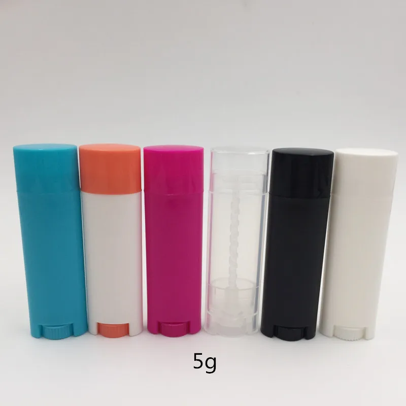 Free Shipping 100pcs/lots 5ml plastic oval lip balm tube empty refillable lipstick tubes for DIY gloss | Красота и здоровье