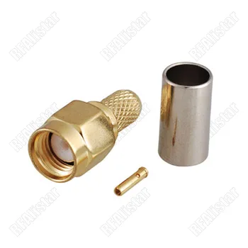 

10 Pieces RP-SMA Male (Jack Pin) Attachment For LMR200 Cable RF Connector LMR-200