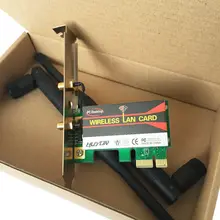 Беспроводной 802.11b/g/n 1T2R PCI-E 1X(4X 8X 16X) WLAN карта+ 6DBI Антенна X2 для Realtek RTL8191SE Настольный ПК wifi адаптер