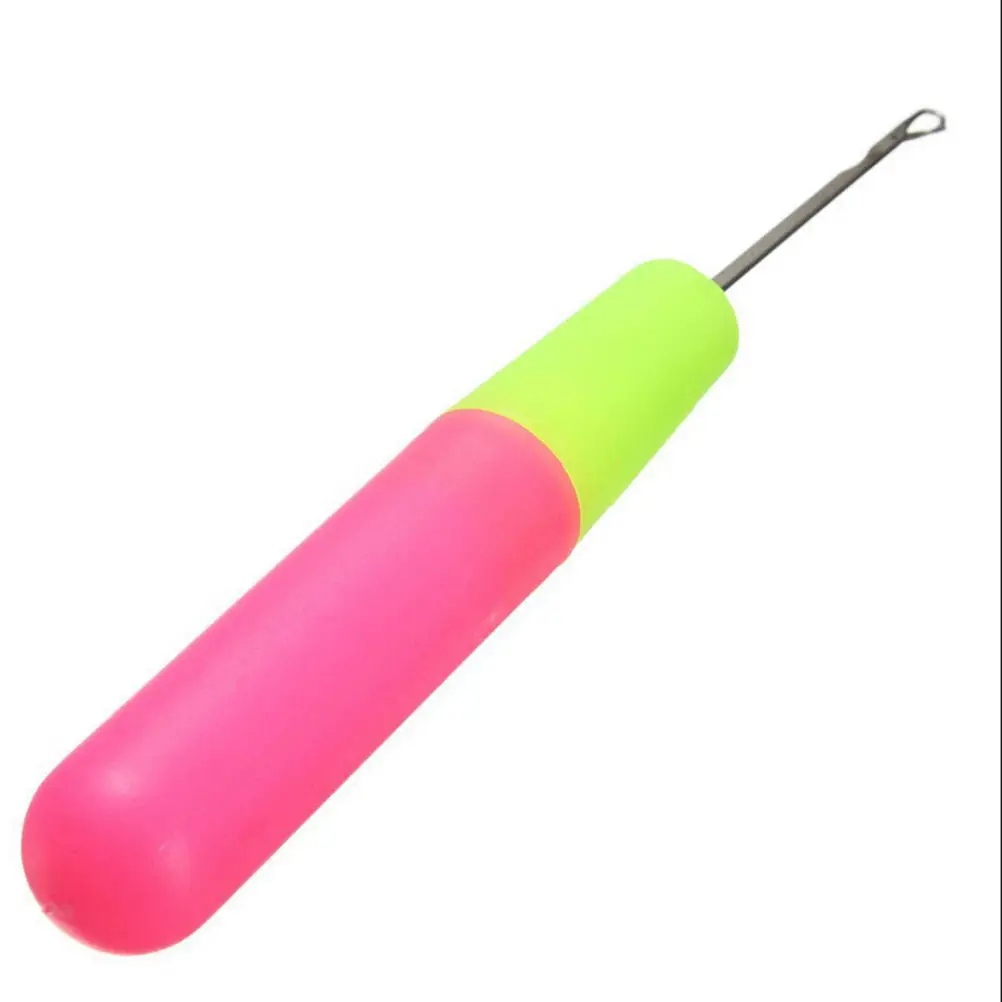 

1 x Wig Hook Needle Threader Knitting hair crochet needles Plastic crochet braid needle Feather Hair Extension Tools