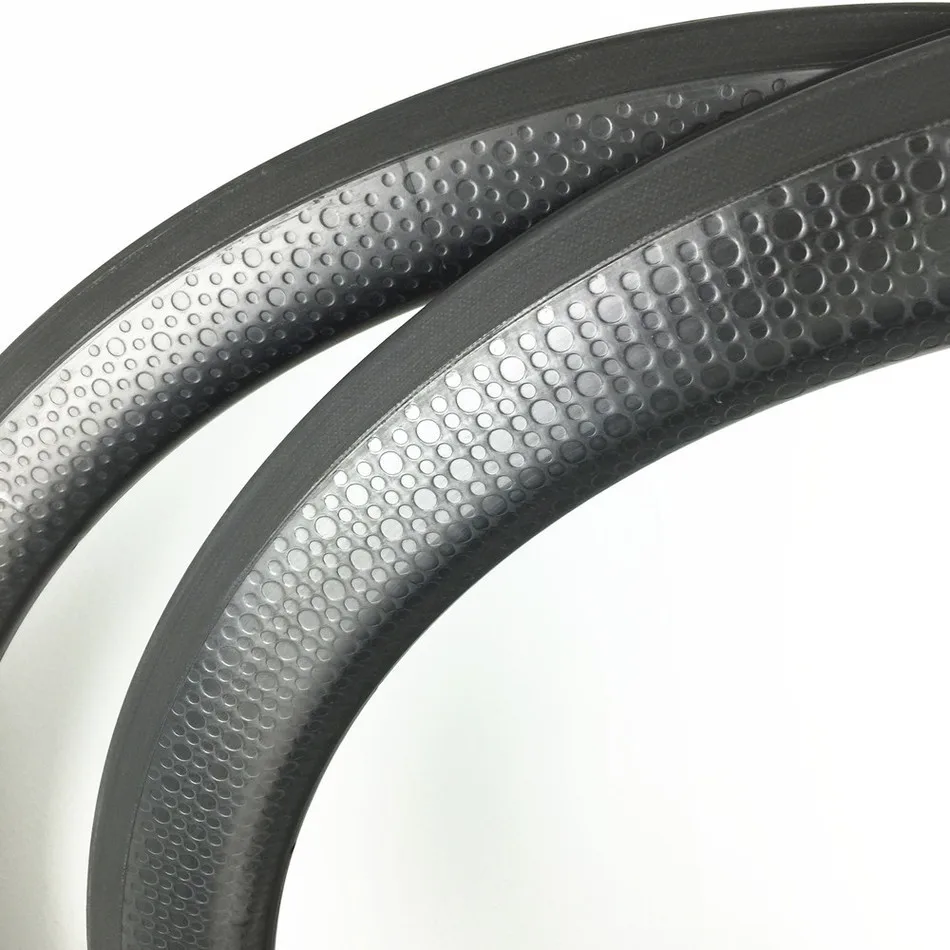 Top 50*25 700c Dimple Rim For  Race Road Bike Made By Japan Toray T700 Carbon Fiber Clincher Tubular Tubeless Golf Finishig 2