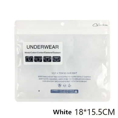 Leotrust 100 шт 15,5x18 см общее пластиковое мужское/женское нижнее белье Ziplock упаковка сумка маленькая Удобная дорожная снаружи короткая сумка - Цвет: White