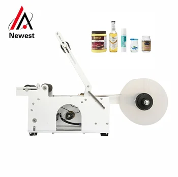 

Desktop Bottle Self Adhesive Sticker Labeller, Semi Automatic Round Bottle Labeling Machine