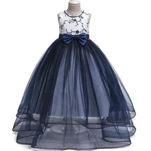 Vestido/Лидер продаж; высококачественное платье с цветочным узором для девочек; Детские праздничные вечерние бальные платья; платье для девочек; костюм принцессы для первого причастия