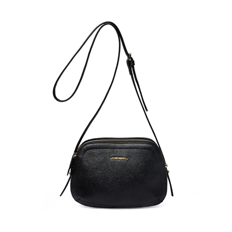 

3 Compartments, 100% Natural Cowhide Shell Bag, Women Genuine Leather Shoulder Bags, Cross body Messenger Bag, J3028