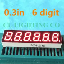7-сегментный 0." 0.3in LED Дисплей красный Nixie трубки 0.3 дюйм(ов) 6 бит Цифровой Tube Пластик металла общий анод