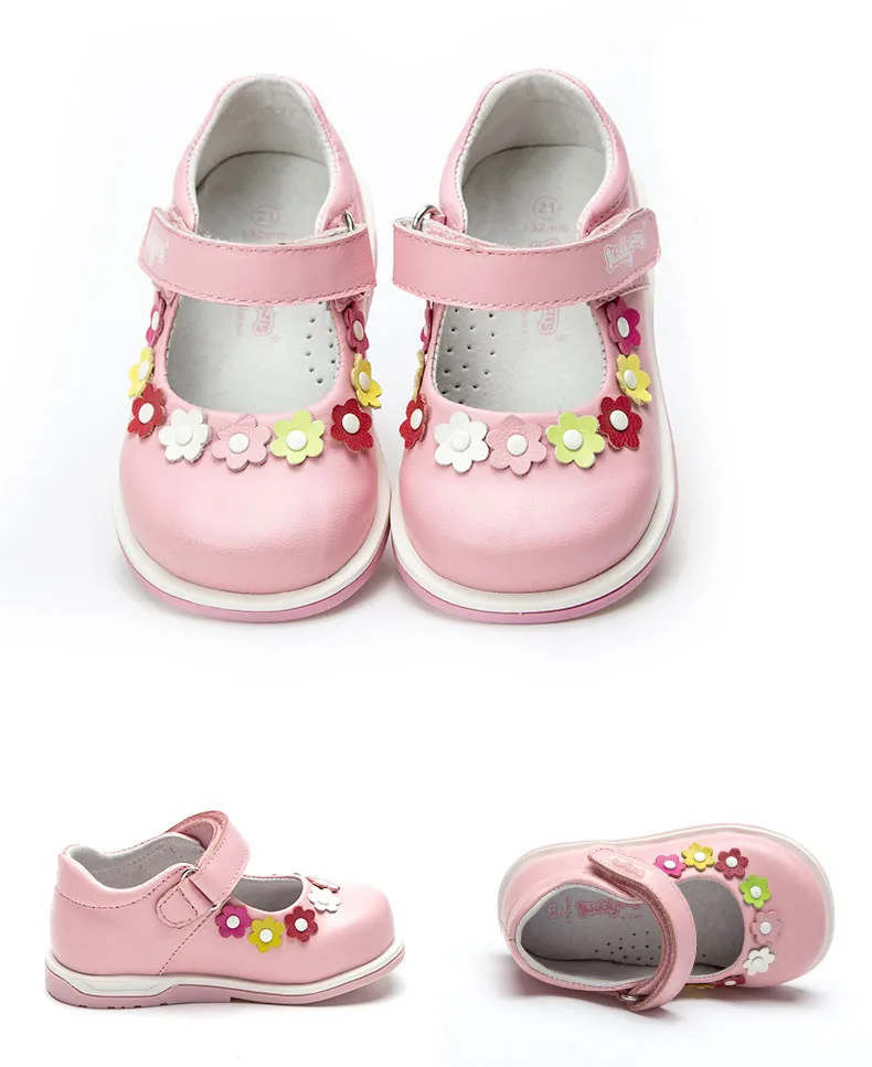 Прекрасная 1 пара ортопедическая обувь из натуральной кожи для девочек, детская обувь принцессы