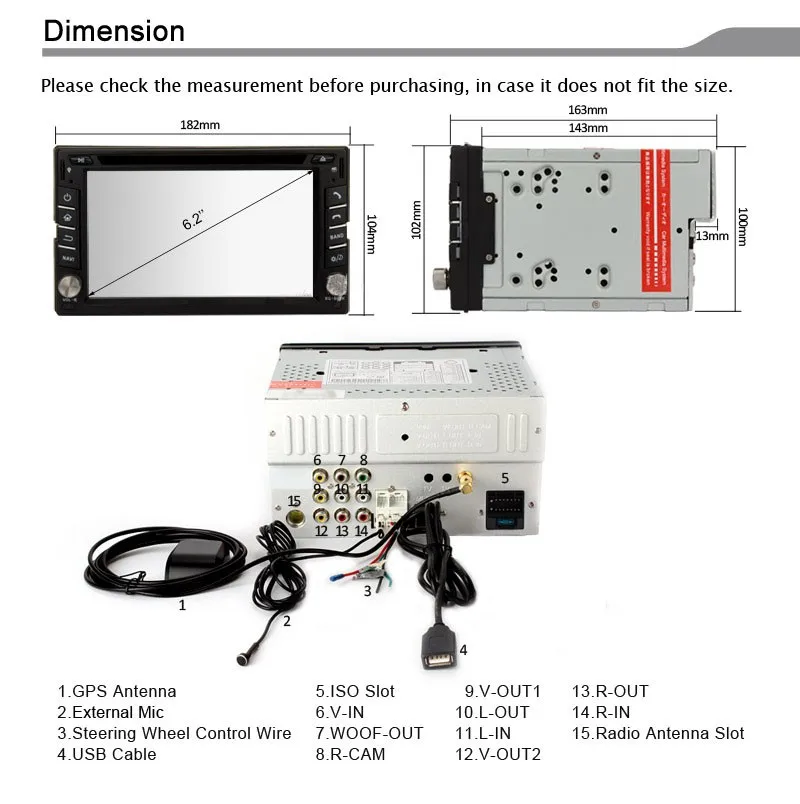 Cheap Eunavi 2 din 100% New universal Car Radio Double 2 din Car DVD Player GPS Navigation In dash Car PC Stereo video+Free Map 2