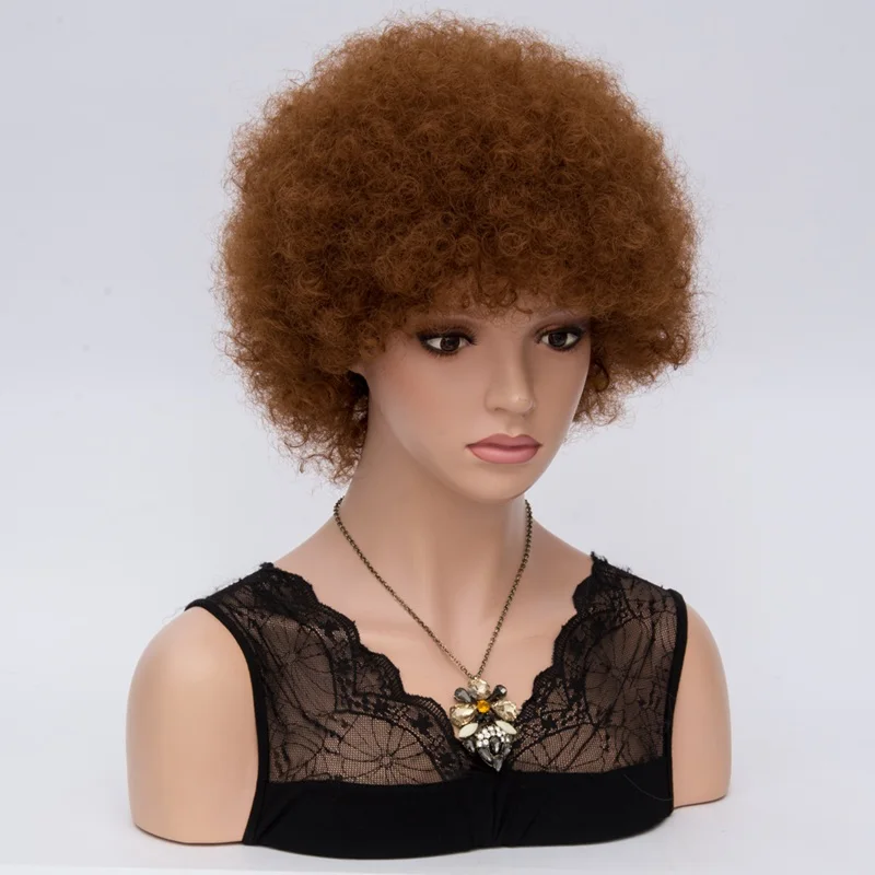 MSIWIGS короткие кудрявые афропарики для женщин темно-коричневый парик из синтетических волос коричневато-красный Американский Африканский свет парик косплей