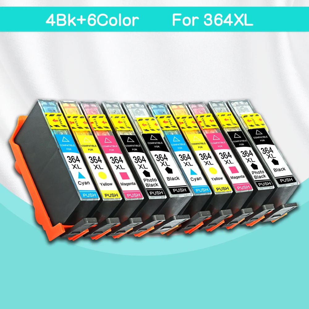 Beste 10 stks printer inkt cartridge 364XL 364 XL voor HP Photosmart 5510 5515 6510 7520 6520 5520 5524 B010a B109a b209a Deskjet 3070A