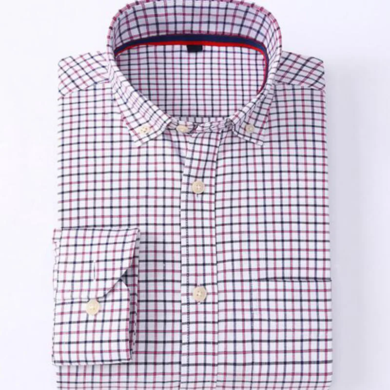 Мужская приталенная рубашка с длинным рукавом и отложным воротником Camisa