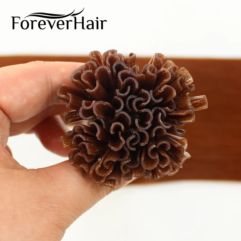 Накладные человеческие волосы FOREVER HAIR 0 8 г/локон 16 дюймов 18 20 в капсулах с