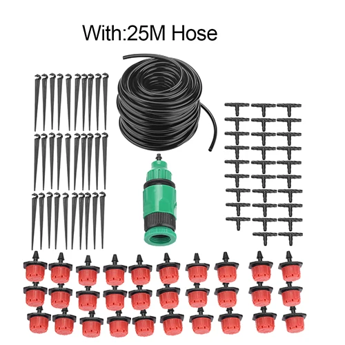 5/15/натяжной канат длиной 25 м Микро Комплект капельного полива сада декоративные садовые растения автоматического полива шланг сопло спринклера для садового шланга Наборы Спринклер - Цвет: 25M