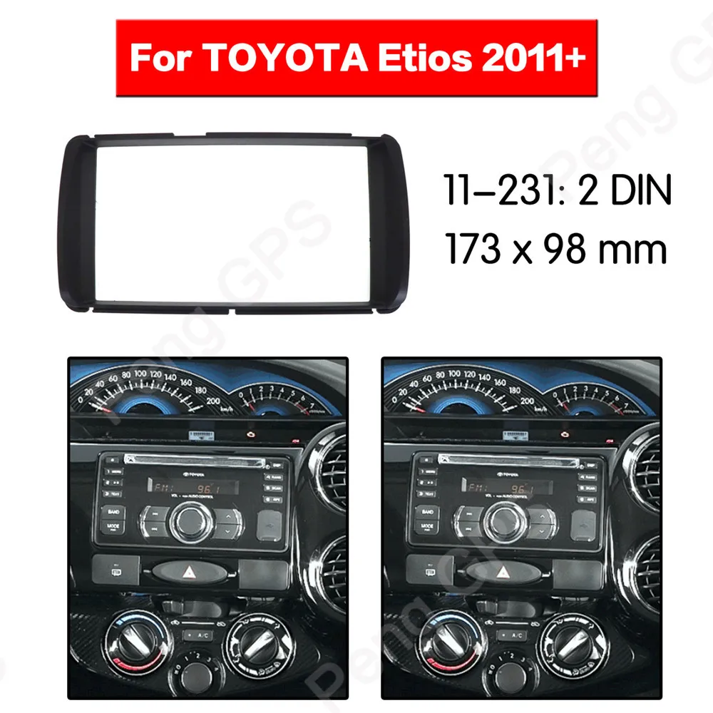 

2 DIN Car Radio stereo Fitting installation adapter fascia For TOYOTA Etios 2011+ frame Audio