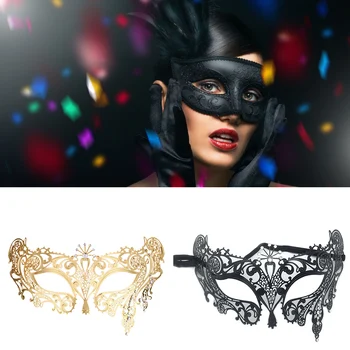 

2pcs/lot Masquerade Mask Rhinestones Halloween Ball Costume Party Mask for Couples For Masquerade Party Fancy Dress Costume