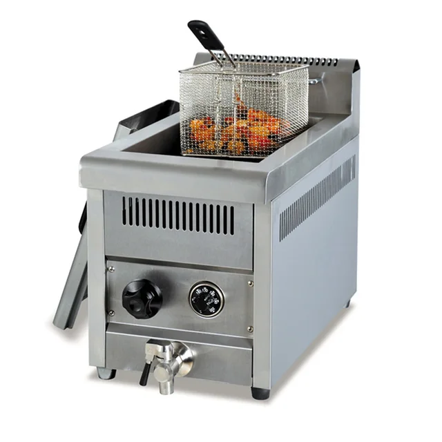Stainless Steel Counter Top 14L capacity Gas Fryer, Gas bench top deep