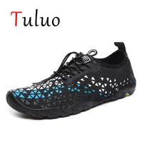 TULUO Летняя мужская обувь для бассейна водное плавание обувь босиком дышащая быстросохнущая пляжная Йога кроссовки для спортзала Мужская водонепроницаемая обувь