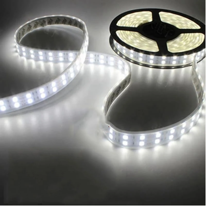 5M-Lot-Double-row-LED-Strip-light-120Leds-M-SMD-5050-Flexible-Led-Strip-Silicone-Tube