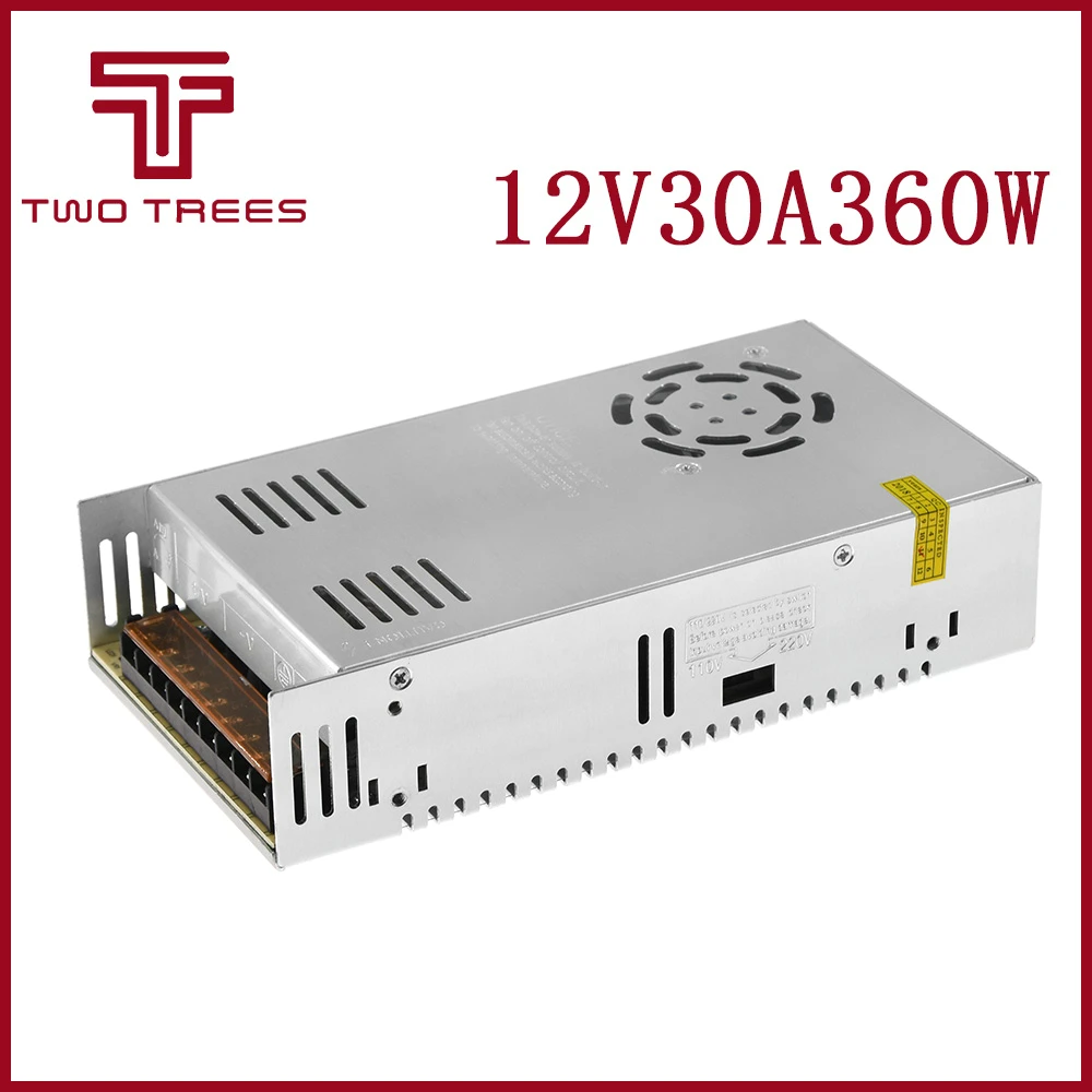 AC 110/220V к DC 12V 30A 360W источник питания светодиодный трансформатор адаптер 12v 220v конвертер для 3D принтера