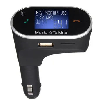 

Multifunction Intelligent LCD Wireless Bluetooth Car Kit MP3 Player FM Transmitter Modulator Remote USB SD Adapter Modulator H05