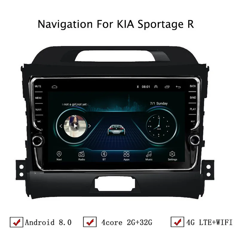 9 &quotAndroid 6 0/8 1 Автомобильная dvd навигационная система для Kia Sportage R 2010 2016