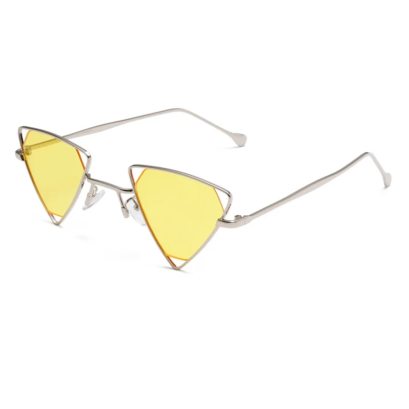 Ретро винтажный панк треугольные солнечные очки мужские металлические рамки Дамская мода стимпанк Солнцезащитные очки UV400 Оттенки для женщин