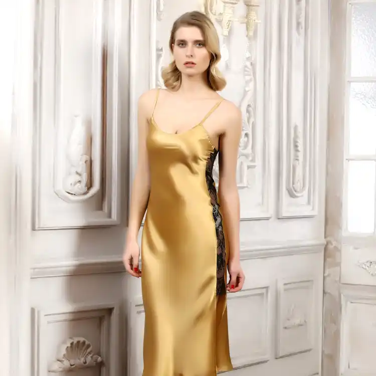gold night gown