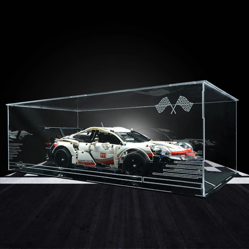 

the display case box for lego technic prosche rsr 42096 technic 20097 series building block model 3368 20001 20086