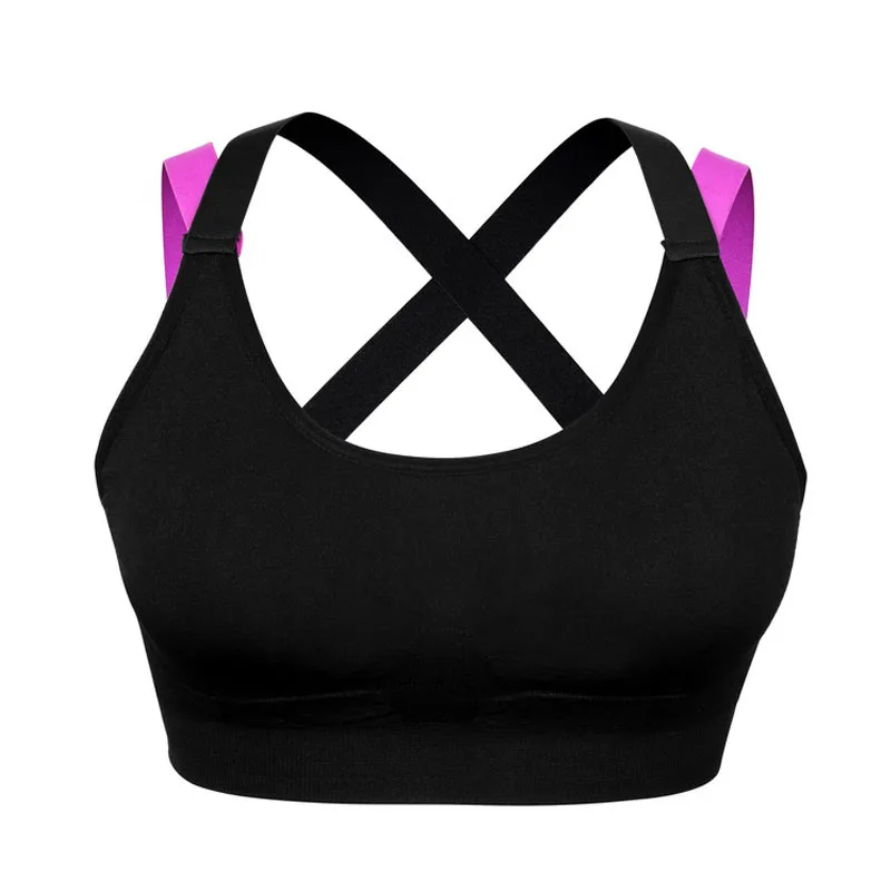 VEQKING Sport Shirt Women Running Sport Bra Stitching Color Quick Dry Fitness T-shirt Gym Shirt Yoga Sports Bra Top for Women