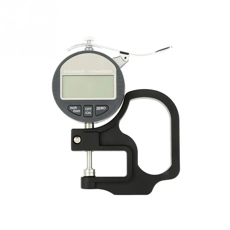 LCD Digital Thickness Gauge Paper Leather Cloth Thickness Gauge Measuring Tool Range 0 12.7mm