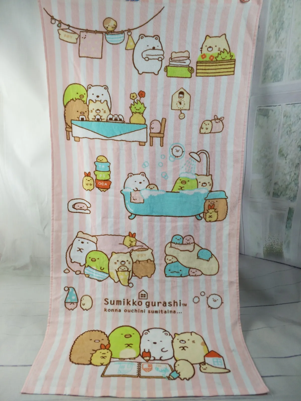 

IVYYE 1PCS 120x60CM Sumikko gurashi Fashion Anime Bath Towels Cotton Handkerchief Soft Face Towel Cartoon Washcloth Unisex NEW