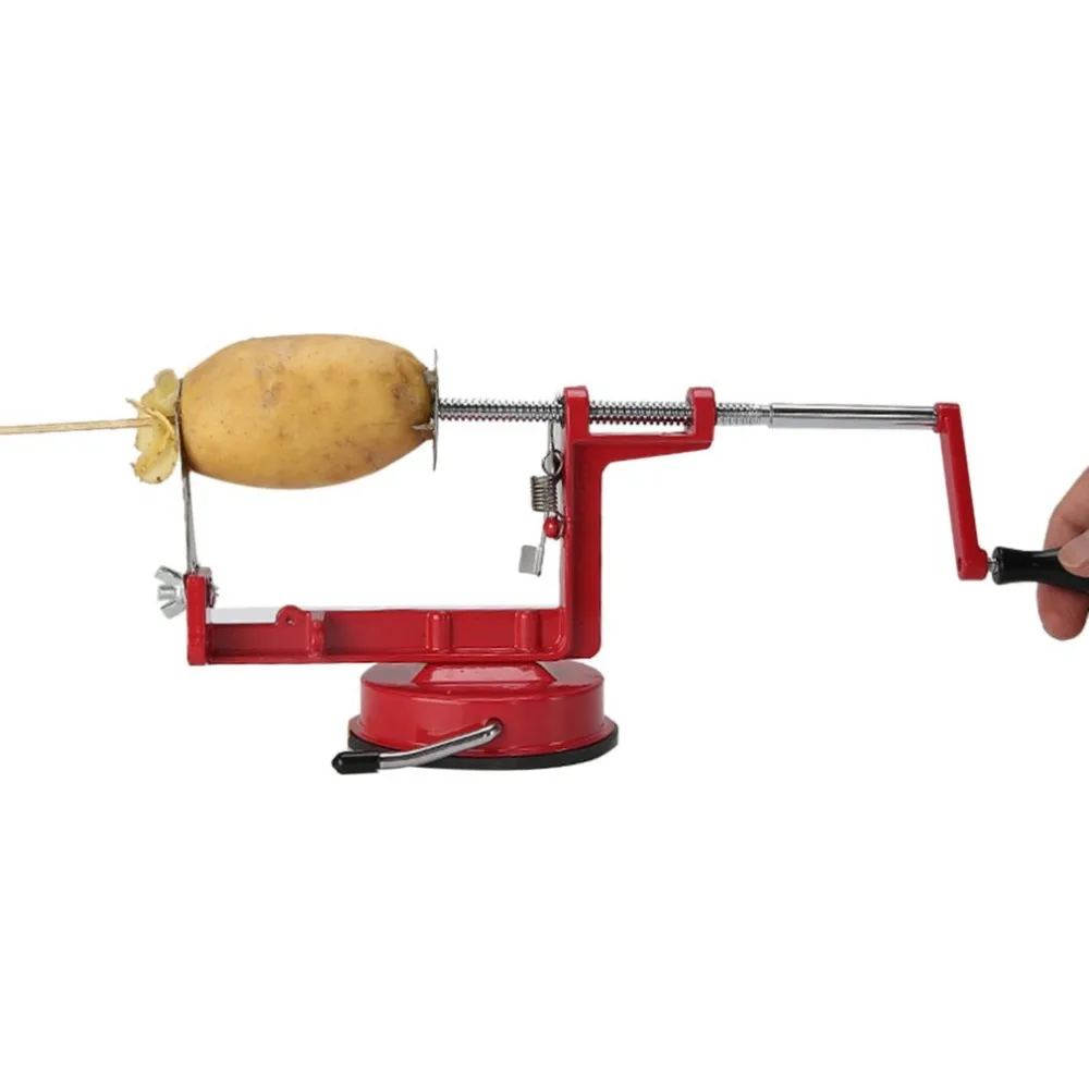 

Potato Peeler Hand Potato Tower Crane Potato Slicer Stainless Steel Peeler With Rocking Handle Spiral Potato Slicer