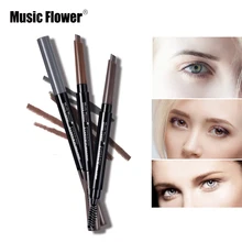 Профессиональный бренд Music Flower макияж глаз матовый телесного цвета карандаш для бровей 3 цвета натуральный глаз бровей Pen средства ухода за кожей и Кисть для макияжа Набор