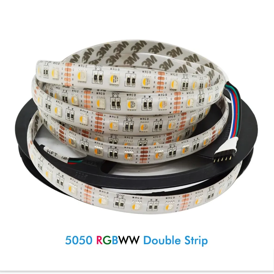 5 м 10 м 15 м 20 м 4 in1 RGBW Светодиодные ленты 5050 SMD DC12V гибкие светодио дный света 60 светодио дный /m + 2,4G РФ Пульт дистанционного управления +